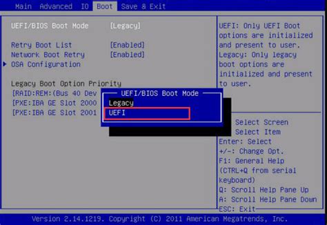 Cannot boot from UEFI USB .